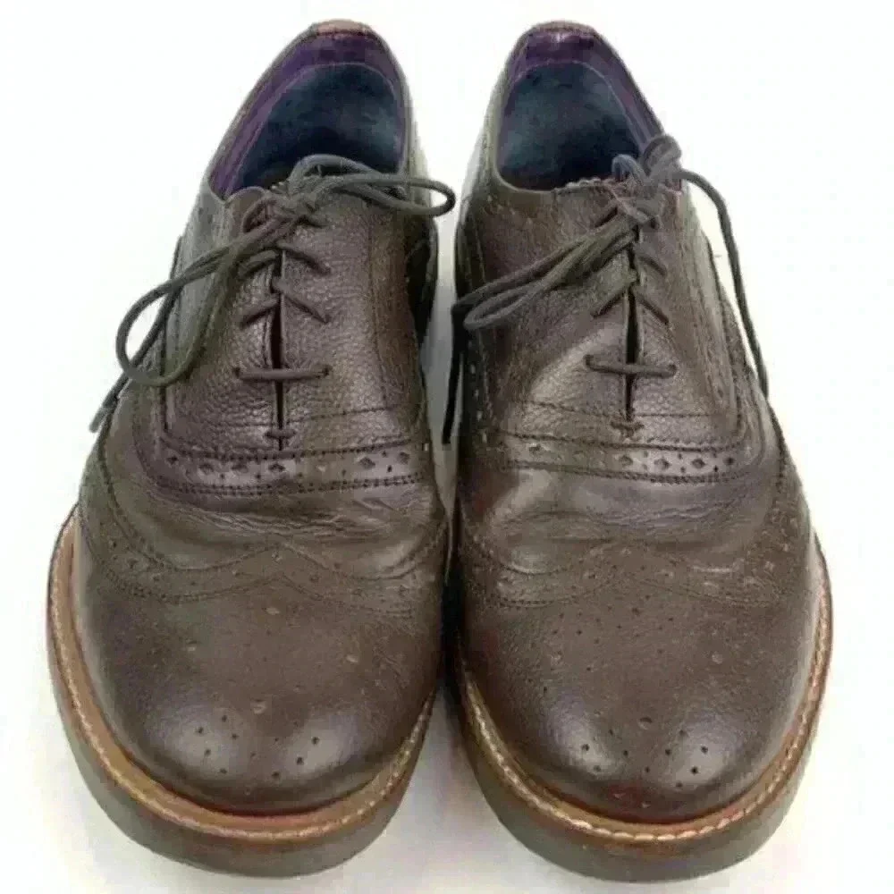 Ben Sherman mens oxfords 10 43 chocolate brown